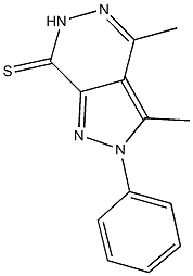 3,4-dimethyl-2-phenyl-2,6-dihydro-7H-pyrazolo[3,4-d]pyridazine-7-thione Struktur