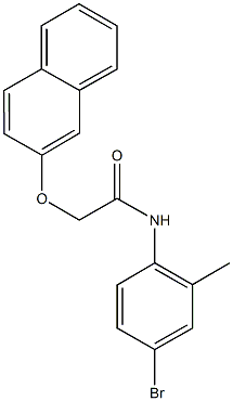 N-(4-bromo-2-methylphenyl)-2-(2-naphthyloxy)acetamide Struktur