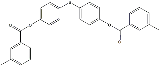 4-({4-[(3-methylbenzoyl)oxy]phenyl}sulfanyl)phenyl 3-methylbenzoate Struktur