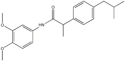 N-(3,4-dimethoxyphenyl)-2-(4-isobutylphenyl)propanamide Struktur