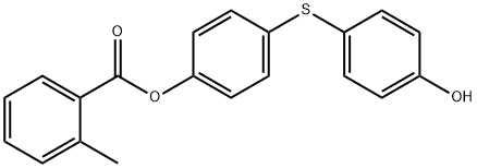 4-[(4-hydroxyphenyl)sulfanyl]phenyl 2-methylbenzoate Struktur