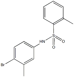 N-(4-bromo-3-methylphenyl)-2-methylbenzenesulfonamide Struktur