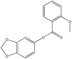 1,3-benzodioxol-5-yl 2-methoxybenzoate Struktur