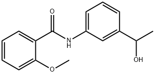 N-[3-(1-hydroxyethyl)phenyl]-2-methoxybenzamide Struktur