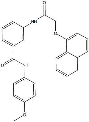 N-(4-methoxyphenyl)-3-{[(1-naphthyloxy)acetyl]amino}benzamide Struktur