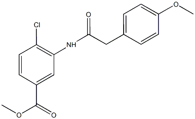 methyl 4-chloro-3-{[(4-methoxyphenyl)acetyl]amino}benzoate Struktur