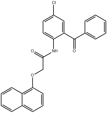 N-(2-benzoyl-4-chlorophenyl)-2-(1-naphthyloxy)acetamide Struktur