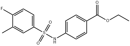 ethyl 4-{[(4-fluoro-3-methylphenyl)sulfonyl]amino}benzoate Struktur