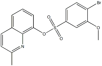 2-methyl-8-quinolinyl 4-bromo-3-methoxybenzenesulfonate Struktur