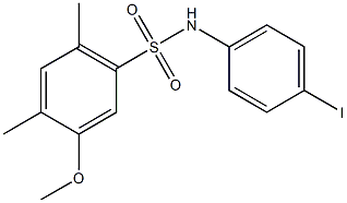 N-(4-iodophenyl)-5-methoxy-2,4-dimethylbenzenesulfonamide Struktur