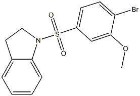 2-bromo-5-(2,3-dihydro-1H-indol-1-ylsulfonyl)phenyl methyl ether Struktur