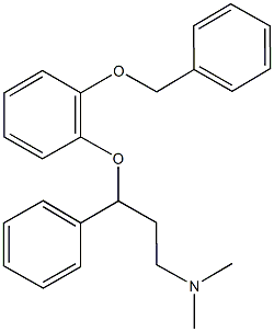 3-[2-(benzyloxy)phenoxy]-N,N-dimethyl-3-phenyl-1-propanamine Struktur