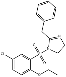 2-[(2-benzyl-4,5-dihydro-1H-imidazol-1-yl)sulfonyl]-4-chlorophenyl ethyl ether Struktur