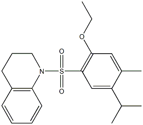 2-(3,4-dihydro-1(2H)-quinolinylsulfonyl)-4-isopropyl-5-methylphenyl ethyl ether Struktur