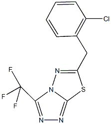 6-(2-chlorobenzyl)-3-(trifluoromethyl)[1,2,4]triazolo[3,4-b][1,3,4]thiadiazole Struktur