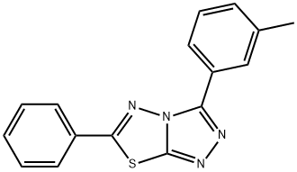 3-(3-methylphenyl)-6-phenyl[1,2,4]triazolo[3,4-b][1,3,4]thiadiazole Struktur