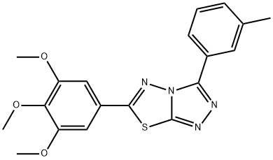 3-(3-methylphenyl)-6-(3,4,5-trimethoxyphenyl)[1,2,4]triazolo[3,4-b][1,3,4]thiadiazole Struktur