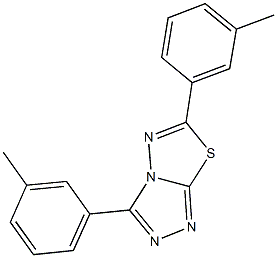 3,6-bis(3-methylphenyl)[1,2,4]triazolo[3,4-b][1,3,4]thiadiazole Struktur