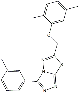 2,5-dimethylphenyl [3-(3-methylphenyl)[1,2,4]triazolo[3,4-b][1,3,4]thiadiazol-6-yl]methyl ether Struktur