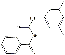 N-benzothioyl-N'-(4,6-dimethyl-2-pyrimidinyl)urea Struktur