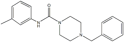 4-benzyl-N-(3-methylphenyl)-1-piperazinecarboxamide Struktur