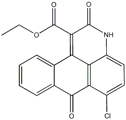 ethyl 6-chloro-2,7-dioxo-2,7-dihydro-3H-naphtho[1,2,3-de]quinoline-1-carboxylate Struktur