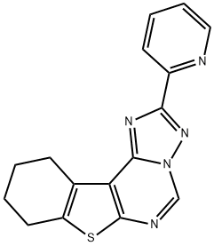 2-(2-pyridinyl)-8,9,10,11-tetrahydro[1]benzothieno[3,2-e][1,2,4]triazolo[1,5-c]pyrimidine Struktur