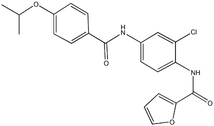 N-{2-chloro-4-[(4-isopropoxybenzoyl)amino]phenyl}-2-furamide Struktur