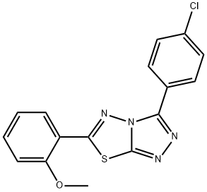 2-[3-(4-chlorophenyl)[1,2,4]triazolo[3,4-b][1,3,4]thiadiazol-6-yl]phenyl methyl ether Struktur