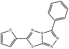 6-(2-furyl)-3-phenyl[1,2,4]triazolo[3,4-b][1,3,4]thiadiazole Struktur