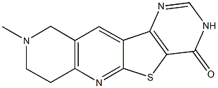 9-methyl-7,8,9,10-tetrahydropyrimido[4',5':4,5]thieno[2,3-b][1,6]naphthyridin-4(3H)-one Struktur