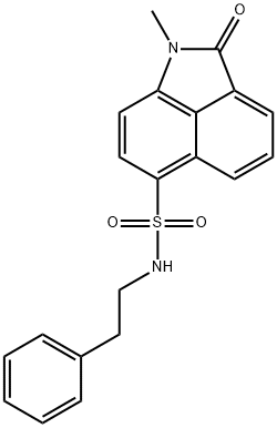 1-methyl-2-oxo-N-(2-phenylethyl)-1,2-dihydrobenzo[cd]indole-6-sulfonamide Struktur