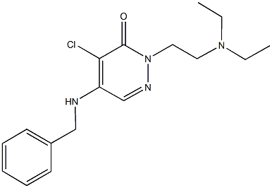 5-(benzylamino)-4-chloro-2-[2-(diethylamino)ethyl]-3(2H)-pyridazinone Struktur