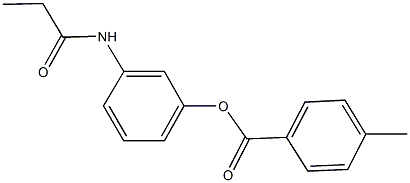 3-(propionylamino)phenyl 4-methylbenzoate Struktur