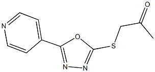 1-{[5-(4-pyridinyl)-1,3,4-oxadiazol-2-yl]sulfanyl}acetone Struktur