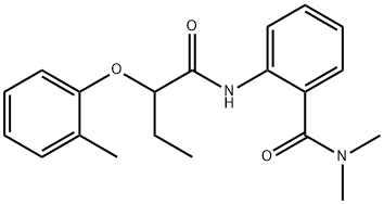 N,N-dimethyl-2-{[2-(2-methylphenoxy)butanoyl]amino}benzamide Struktur