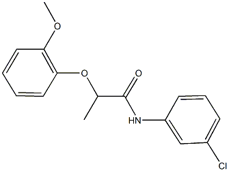 N-(3-chlorophenyl)-2-(2-methoxyphenoxy)propanamide Struktur