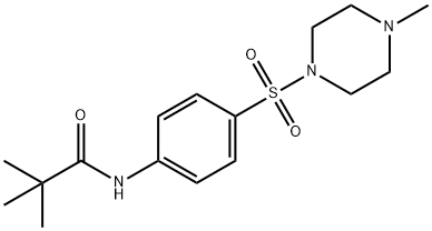 2,2-dimethyl-N-{4-[(4-methyl-1-piperazinyl)sulfonyl]phenyl}propanamide Struktur