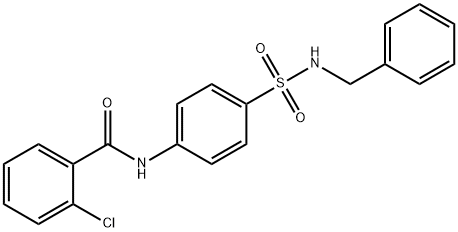 N-{4-[(benzylamino)sulfonyl]phenyl}-2-chlorobenzamide Struktur