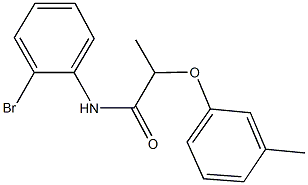 N-(2-bromophenyl)-2-(3-methylphenoxy)propanamide Struktur