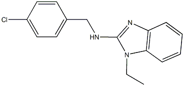 N-(4-chlorobenzyl)-N-(1-ethyl-1H-benzimidazol-2-yl)amine Struktur