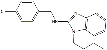 1-butyl-N-(4-chlorobenzyl)-1H-benzimidazol-2-amine Struktur