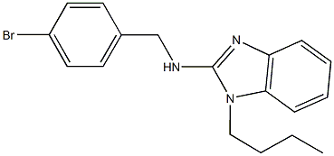 N-(4-bromobenzyl)-N-(1-butyl-1H-benzimidazol-2-yl)amine Struktur