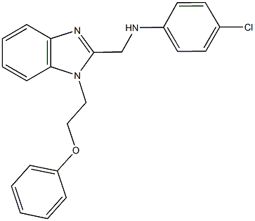 N-(4-chlorophenyl)-N-{[1-(2-phenoxyethyl)-1H-benzimidazol-2-yl]methyl}amine Struktur