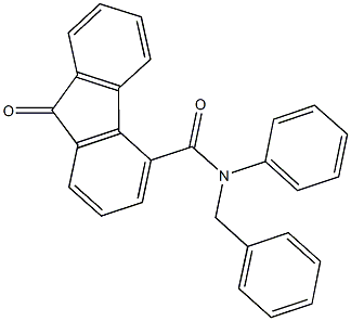 N-benzyl-9-oxo-N-phenyl-9H-fluorene-4-carboxamide Struktur