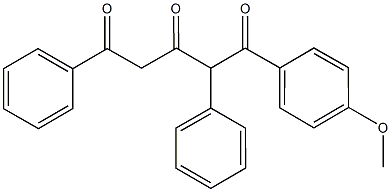 1-(4-methoxyphenyl)-2,5-diphenyl-1,3,5-pentanetrione Struktur