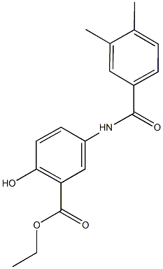 ethyl 5-[(3,4-dimethylbenzoyl)amino]-2-hydroxybenzoate Struktur