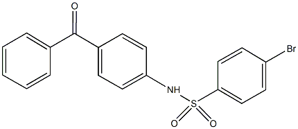 N-(4-benzoylphenyl)-4-bromobenzenesulfonamide Struktur