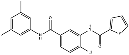 N-{2-chloro-5-[(3,5-dimethylanilino)carbonyl]phenyl}-2-thiophenecarboxamide Struktur