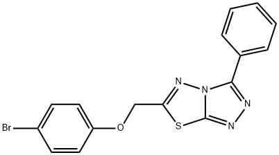 6-[(4-bromophenoxy)methyl]-3-phenyl[1,2,4]triazolo[3,4-b][1,3,4]thiadiazole Struktur